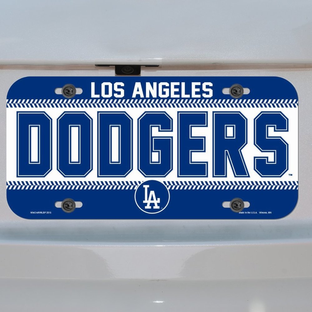 Los Angeles Dodgers WinCraft Logo Plastic License Plate